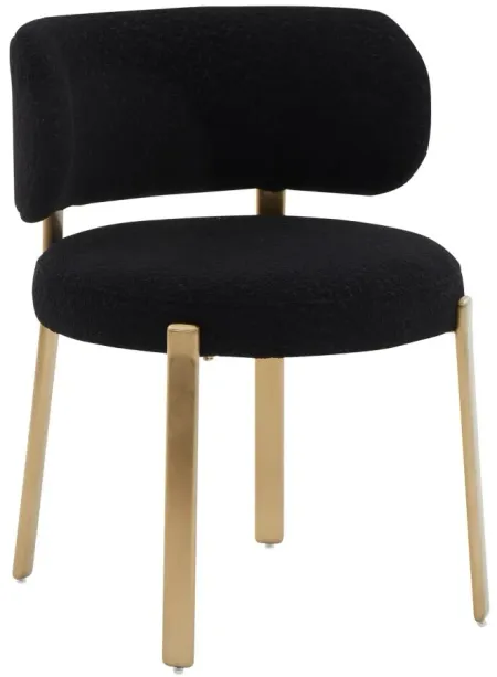 Margaret Boucle Dining Chair in Black by Tov Furniture