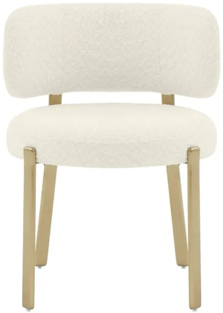 Margaret Boucle Dining Chair in Cream by Tov Furniture