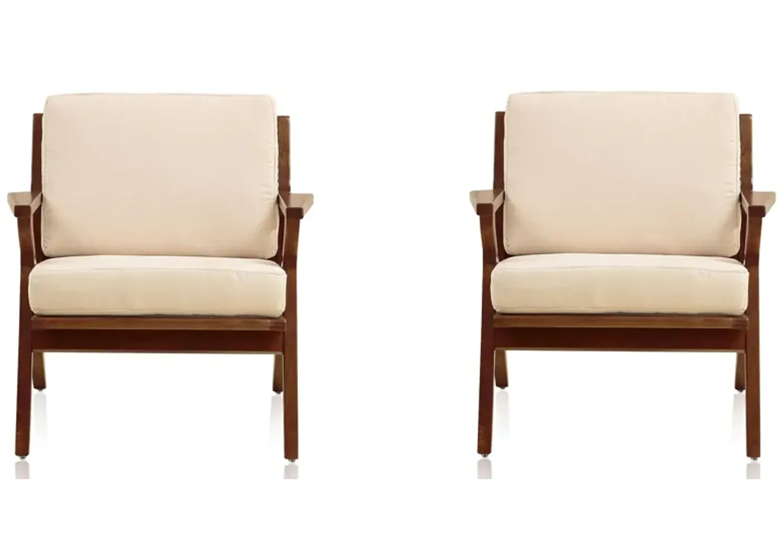 Martelle Chair (Set of 2) in Cream and Amber by Manhattan Comfort