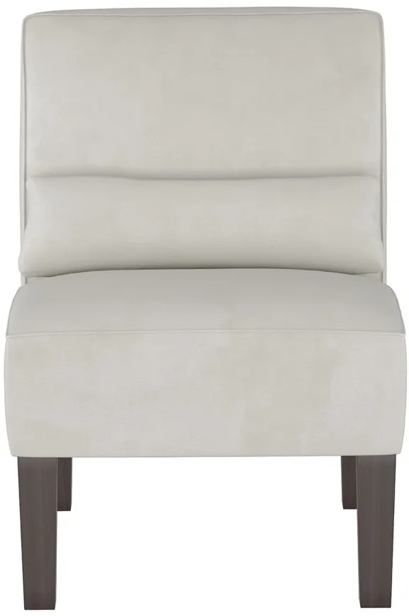 Avondale Accent Chair in Velvet Light Grey by Skyline