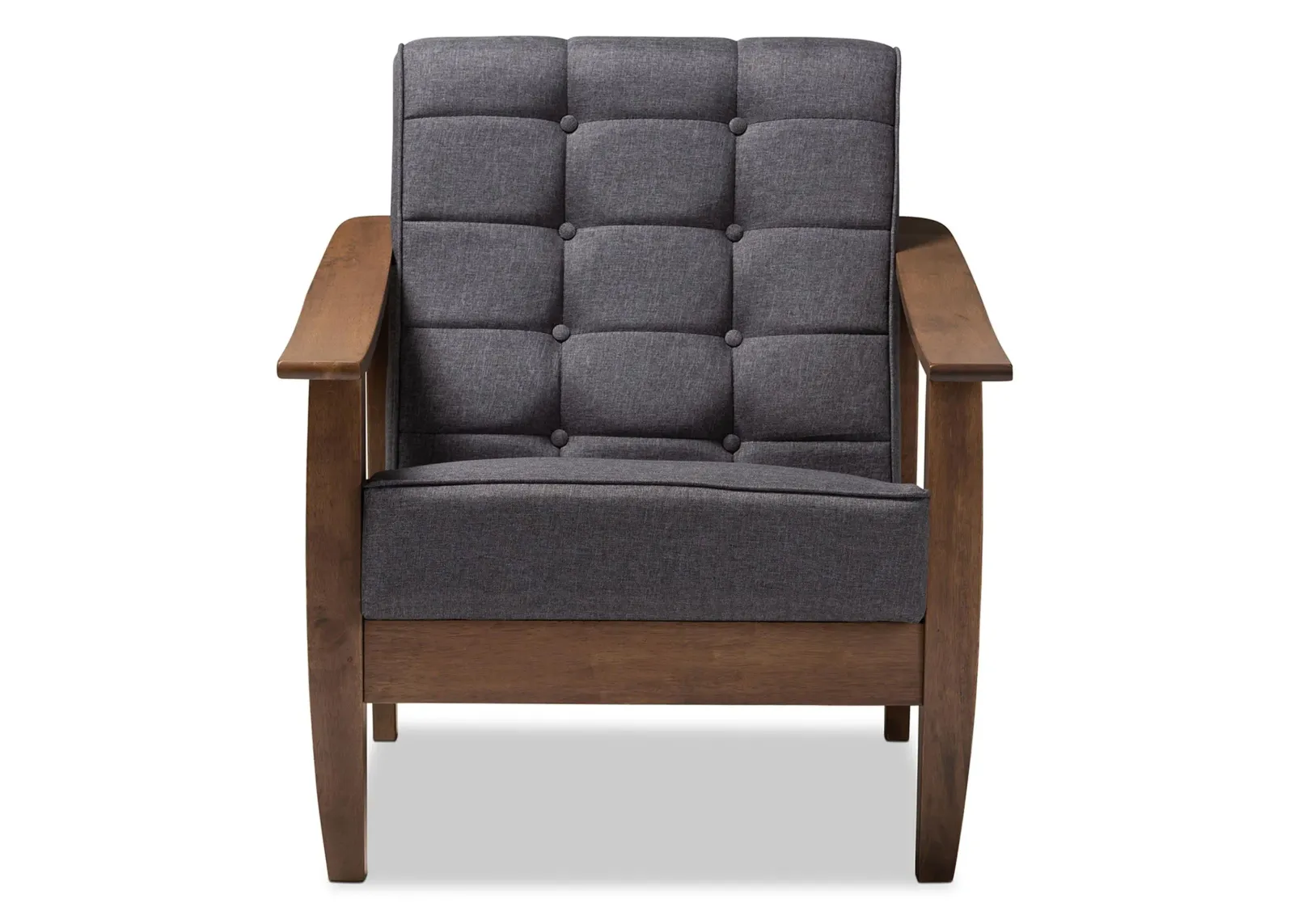 Larsen Lounge Chair in Gray/Walnut by Wholesale Interiors