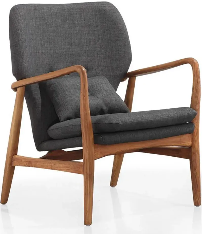 Bradley Accent Chair in Charcoal and Walnut by Manhattan Comfort