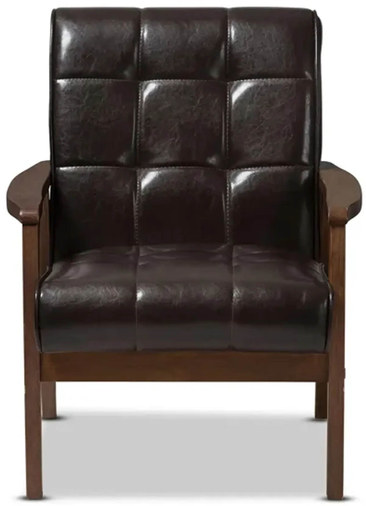 Baxton Club Chair in Brown by Wholesale Interiors