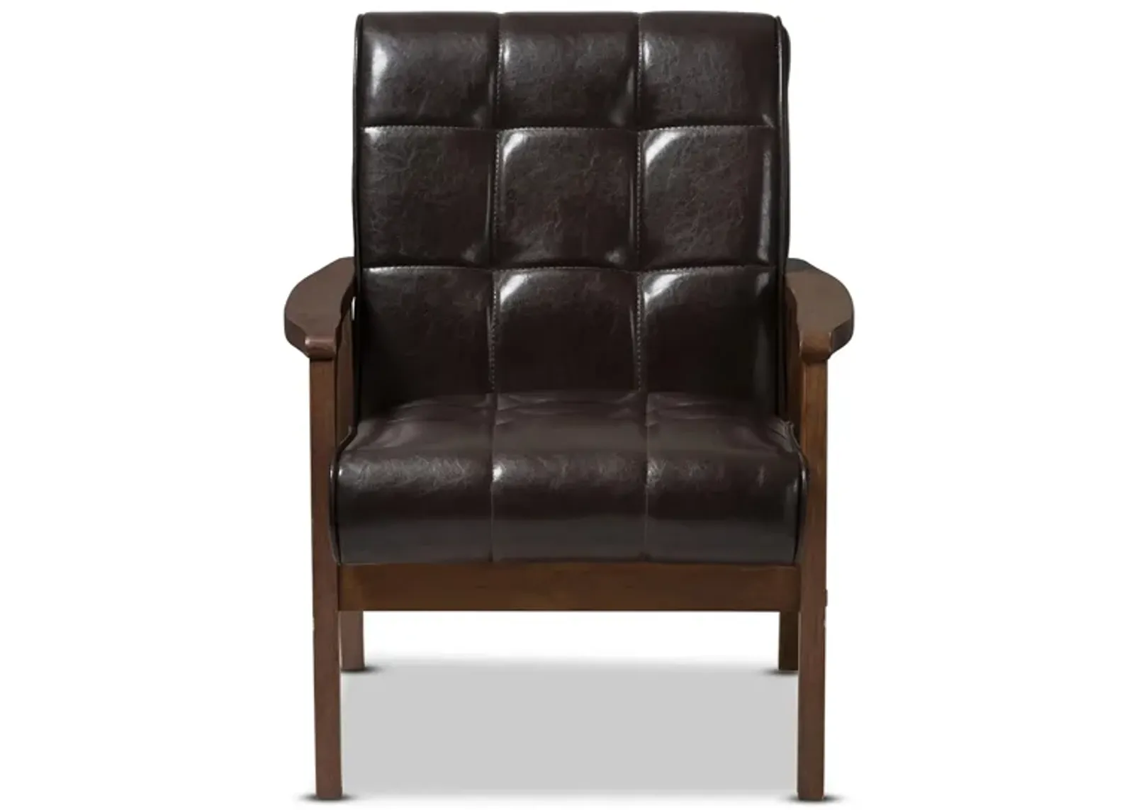 Baxton Club Chair in Brown by Wholesale Interiors