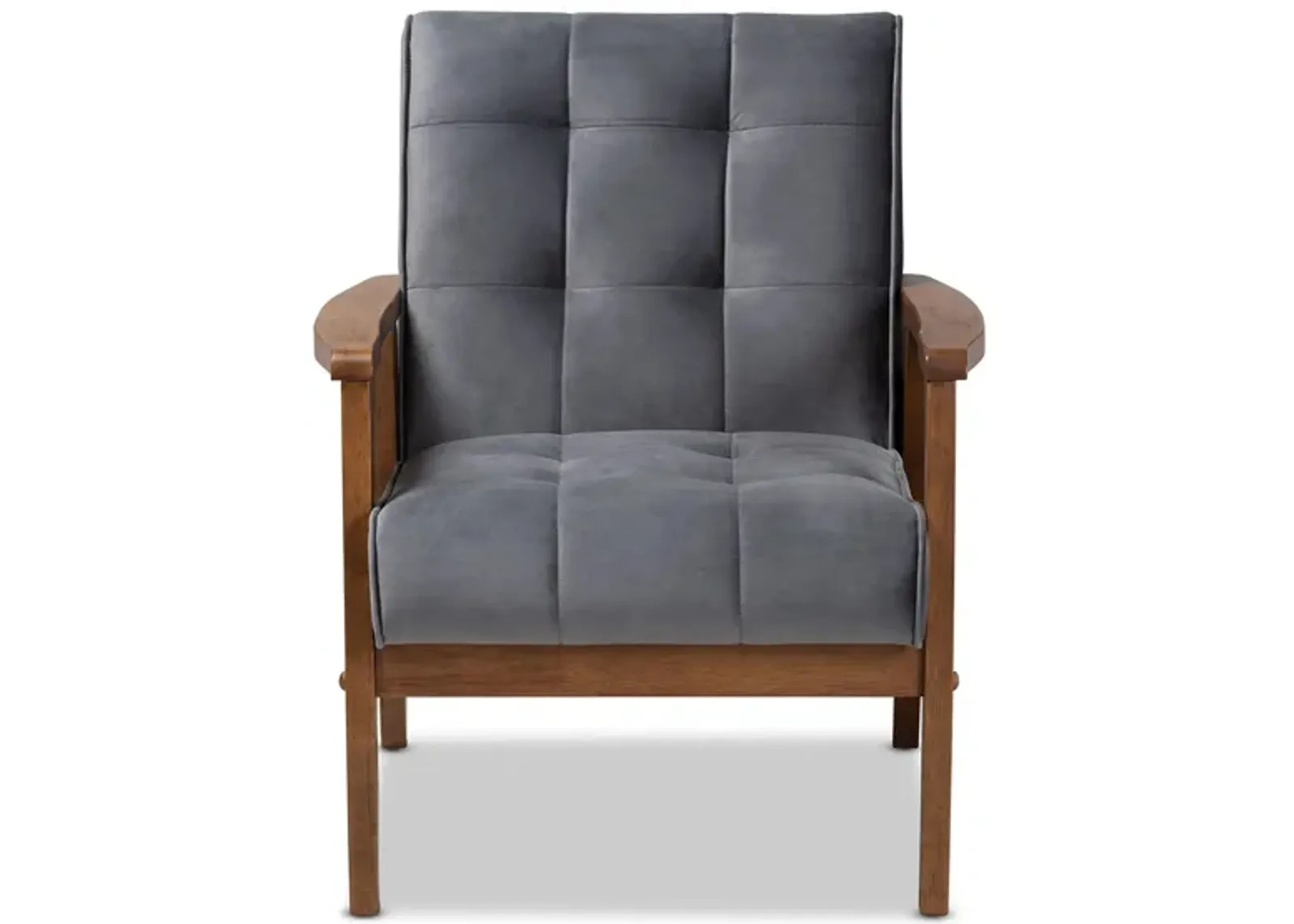 Asta Armchair in Gray/Walnut by Wholesale Interiors