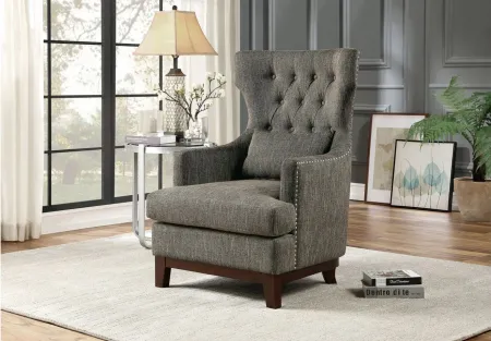 Charisma Wingback Chair in Brown Gray by Homelegance