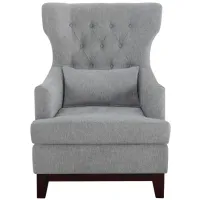 Charisma Wingback Chair in Light Gray by Homelegance