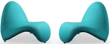 MoMa Accent Chair (Set of 2) in Teal by Manhattan Comfort