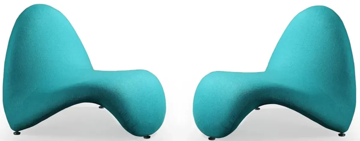 MoMa Accent Chair (Set of 2) in Teal by Manhattan Comfort