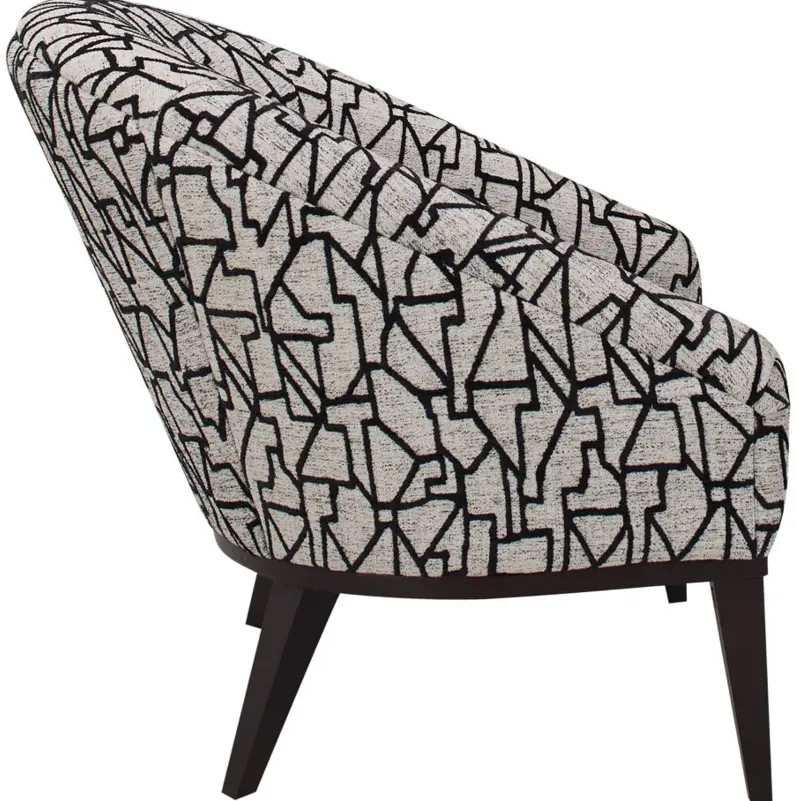 Mirasol Accent Chair in Black;Gold;Silver by H.M. Richards