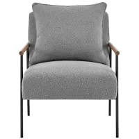 Quinton Accent Chair in Boucle Gray by New Pacific Direct
