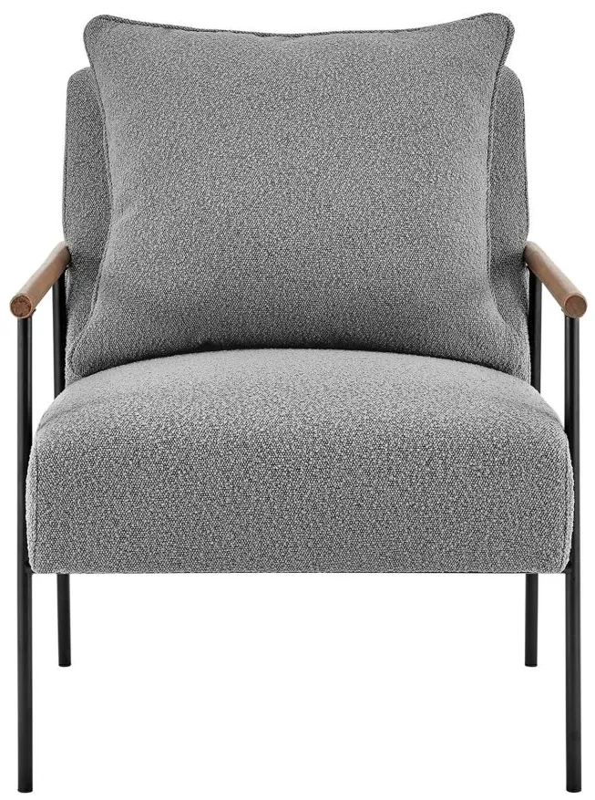 Quinton Accent Chair in Boucle Gray by New Pacific Direct