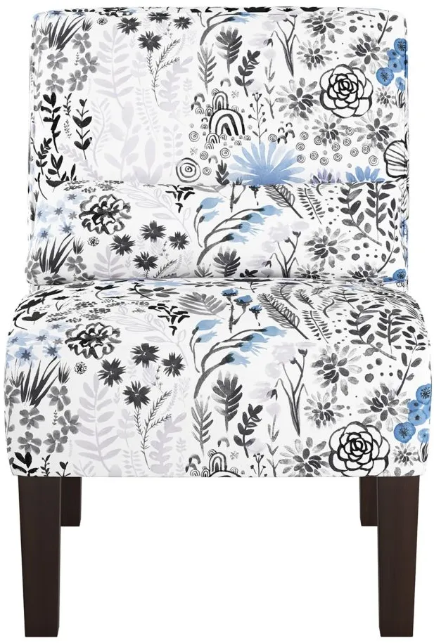 Merry Chair in Winter Botanical Blue by Skyline