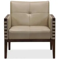Carverdale Leather Club Chair in Beige by Hooker Furniture