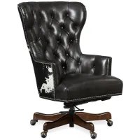 Katherine Executive Swivel Tilt Chair in Black by Hooker Furniture