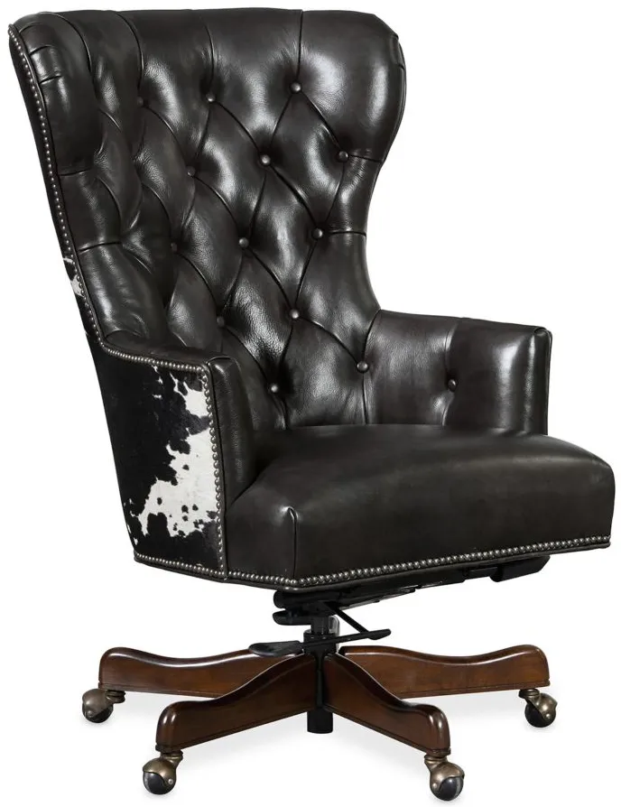 Katherine Executive Swivel Tilt Chair in Black by Hooker Furniture