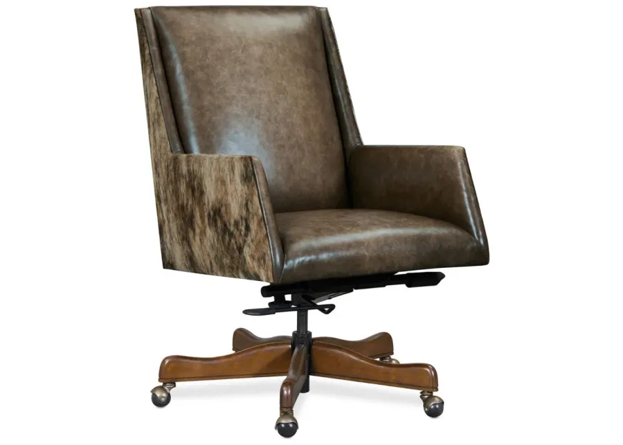 Rives Executive Swivel Tilt Chair in Brown by Hooker Furniture