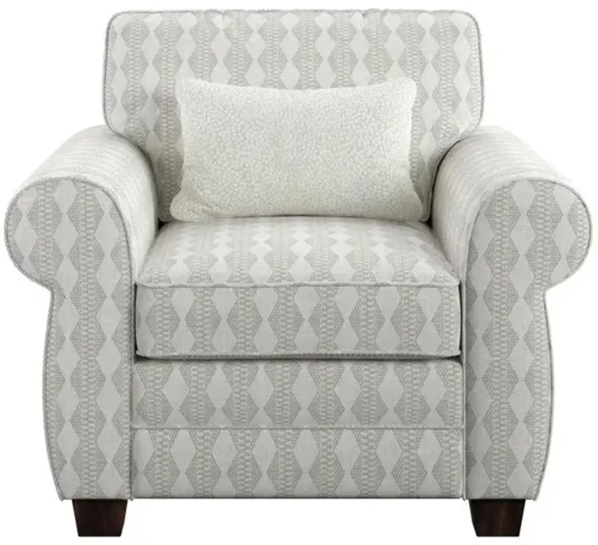 Royce Accent Chair in diamond stripe by Emerald Home Furnishings