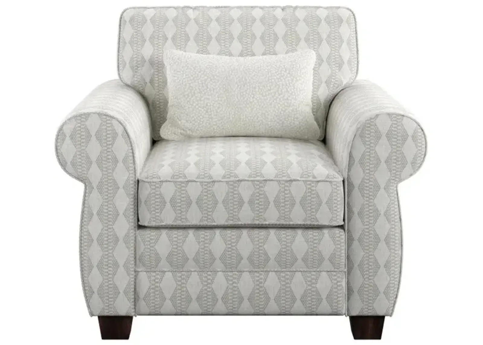 Royce Accent Chair in diamond stripe by Emerald Home Furnishings