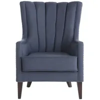 Palmer Accent Armchair in CORVET NAVY by HUDSON GLOBAL MARKETING USA