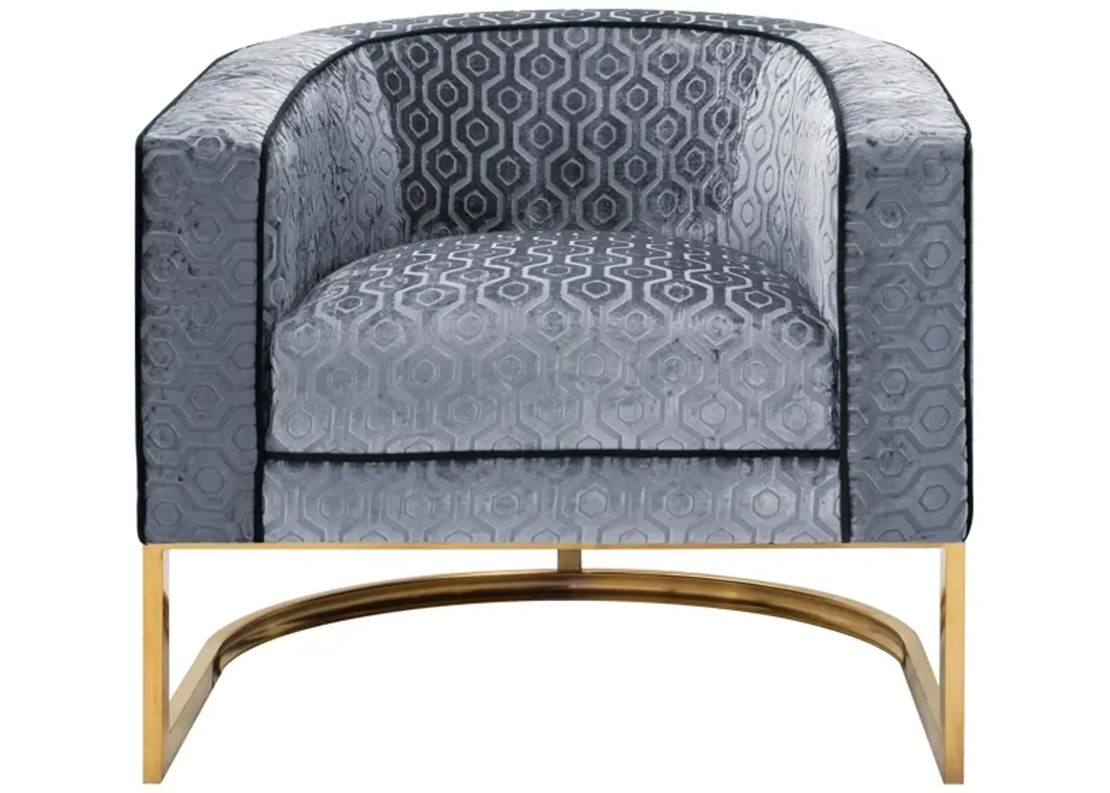 Diana Accent Chair in Gray by Aria Designs