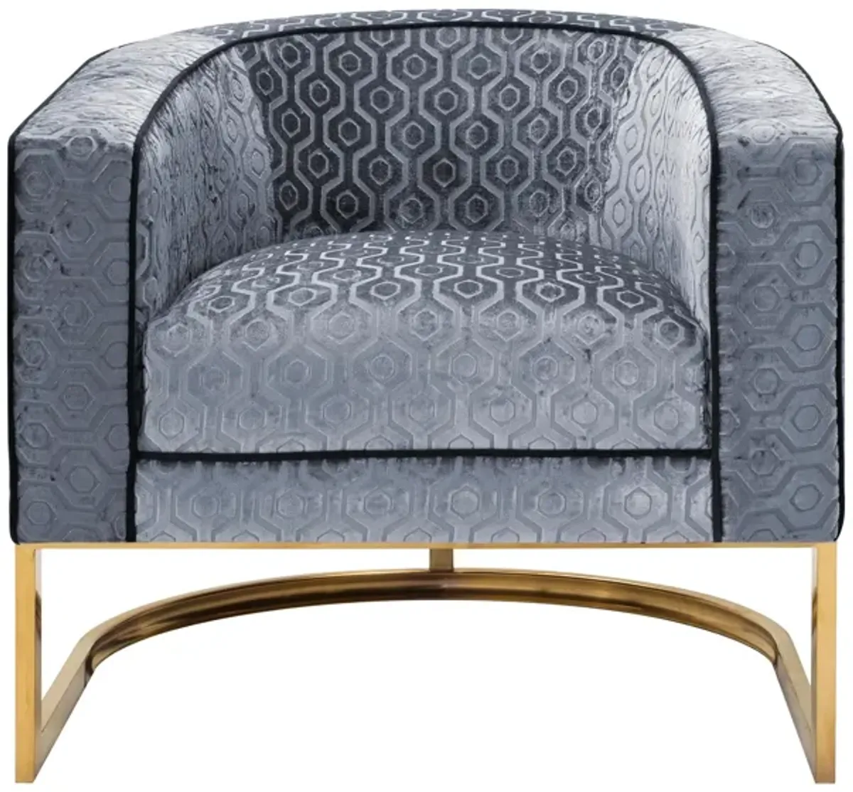 Diana Accent Chair in Gray by Aria Designs