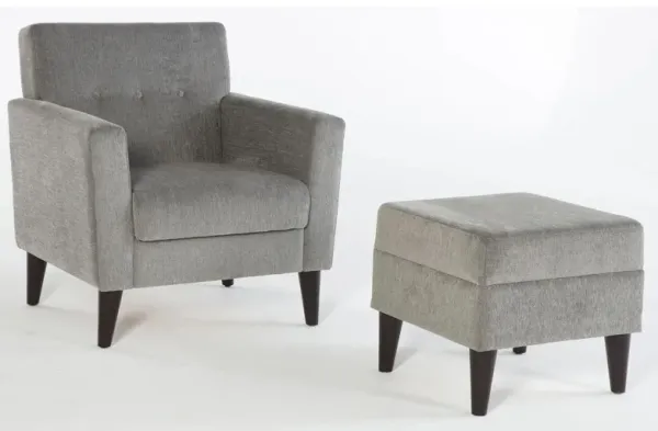 Theo Accent Chair & Ottoman