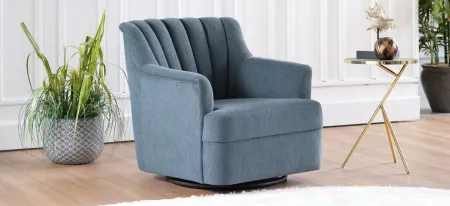 Urbane Swivel Chair in URBANE PETROL BLUE by HUDSON GLOBAL MARKETING USA