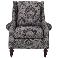 Hargrove Accent Chair in Blue by Emeraldcraft