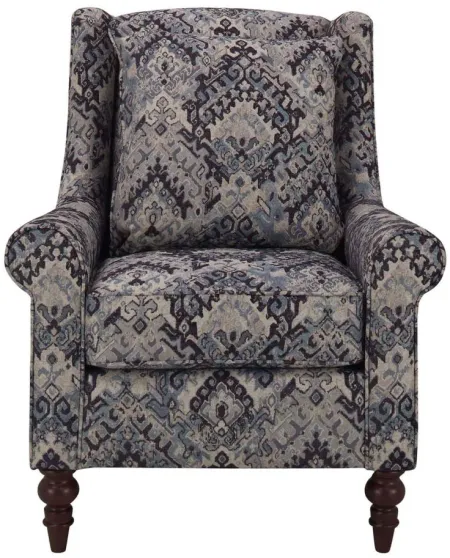 Hargrove Accent Chair in Blue by Emeraldcraft