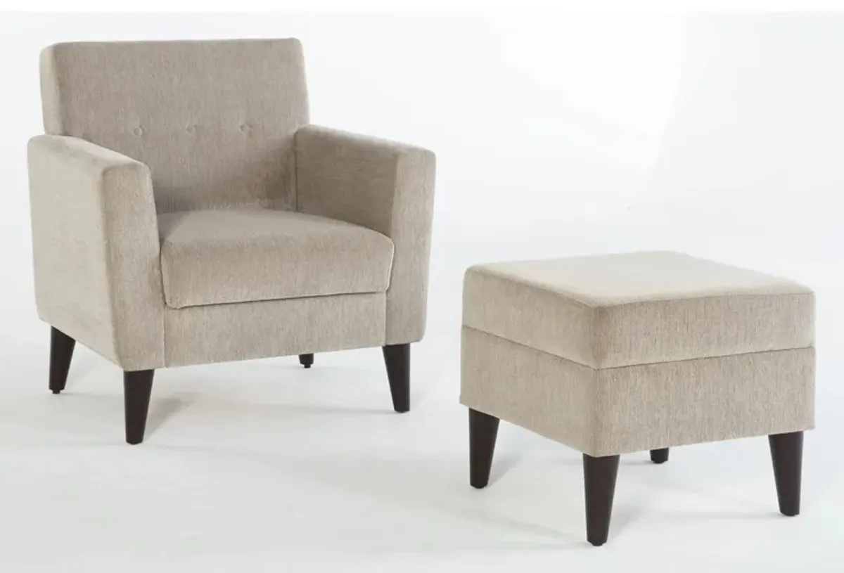 Theo Accent Chair & Ottoman