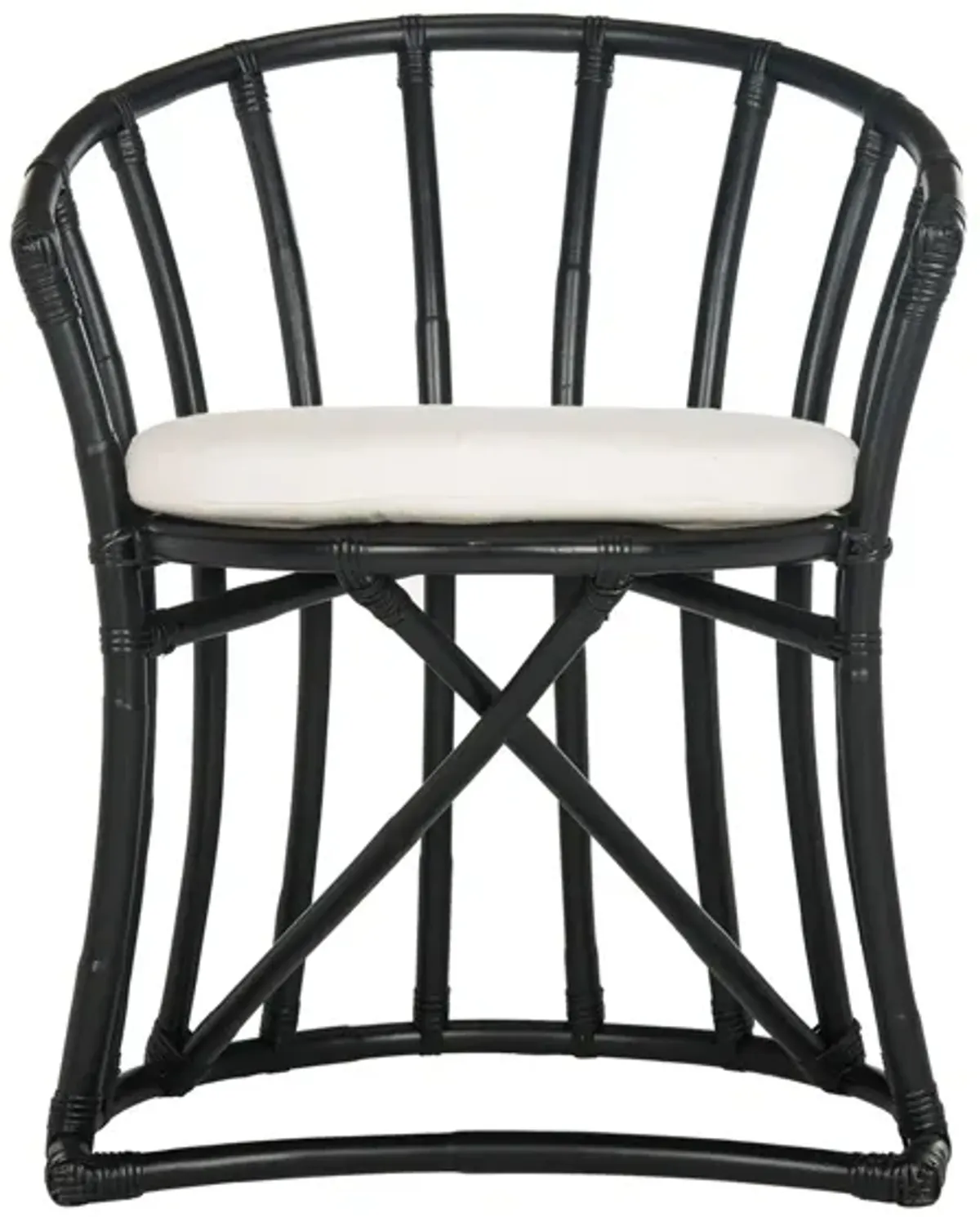 Leigh Rattan Accent Chair in Black by Safavieh