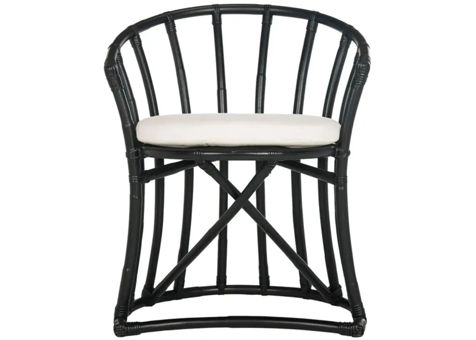 Leigh Rattan Accent Chair in Black by Safavieh