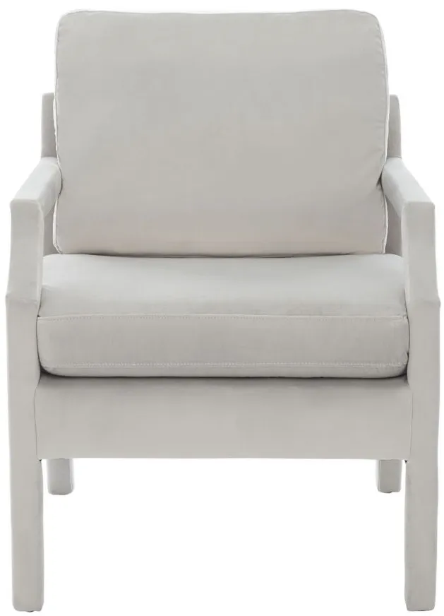 Gordon Upholstered Arm Chair in Light Gray by Safavieh