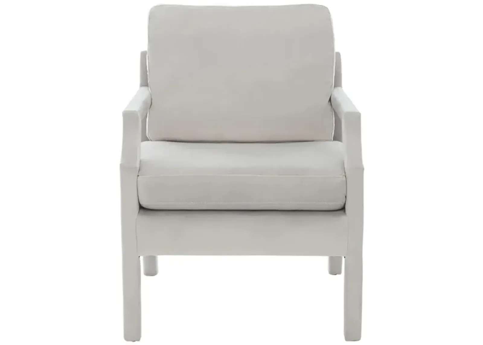 Gordon Upholstered Arm Chair in Light Gray by Safavieh