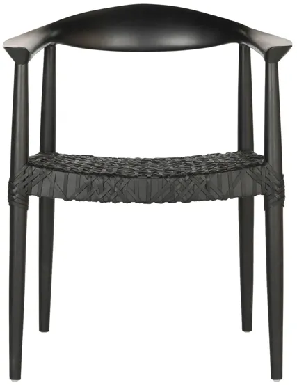 Posh Arm Chair in Black/Black by Safavieh