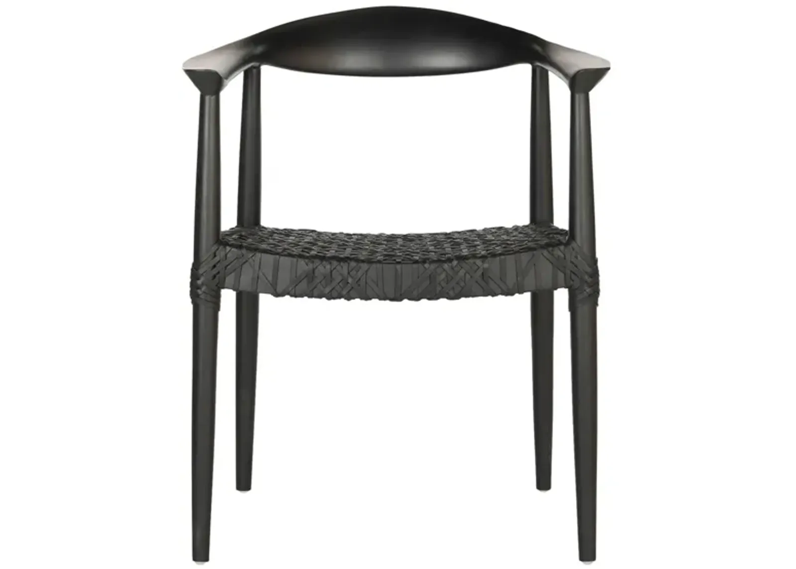 Posh Arm Chair in Black/Black by Safavieh