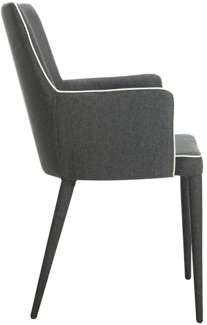 Pierre Arm Chair in Gray/White by Safavieh