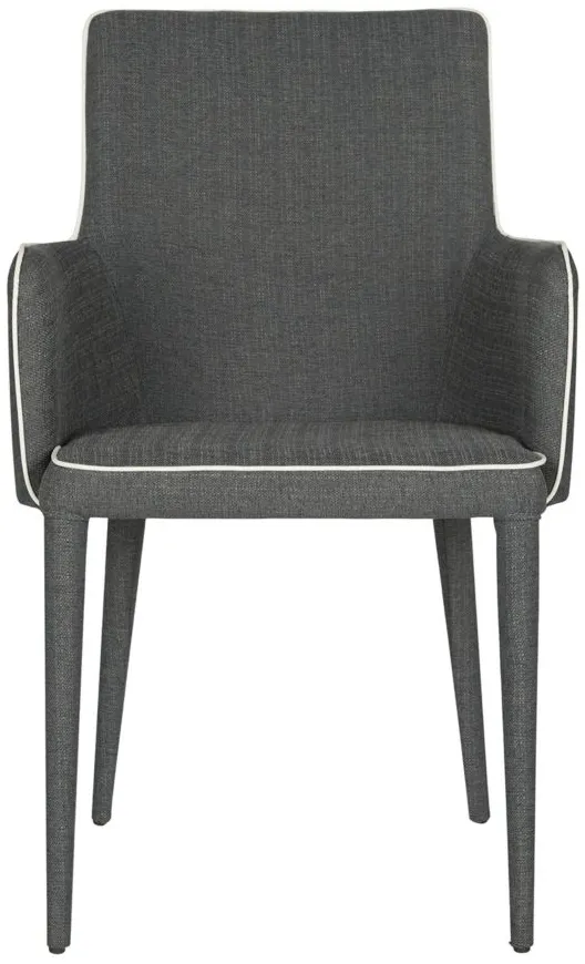 Pierre Arm Chair in Gray/White by Safavieh