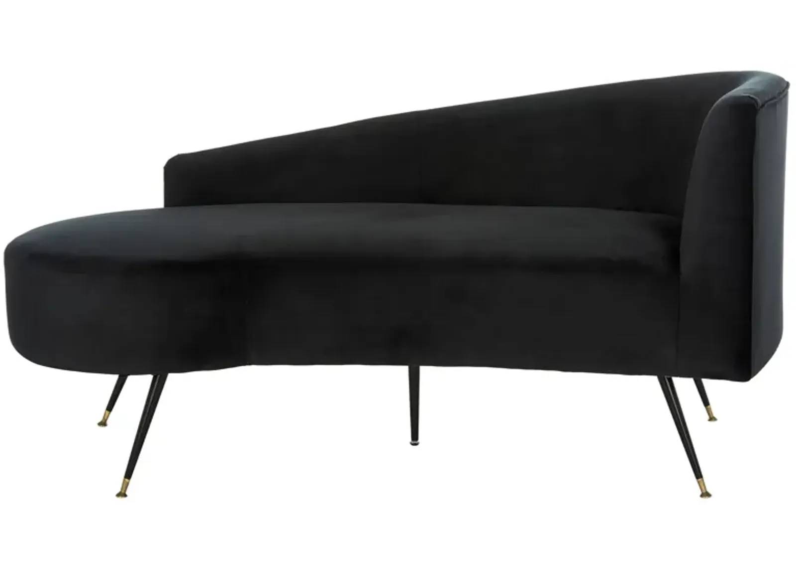 Phoebe Parisian Settee in Black by Safavieh