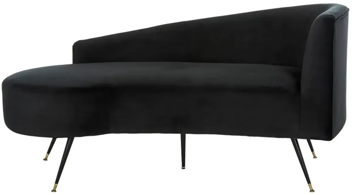 Phoebe Parisian Settee in Black by Safavieh