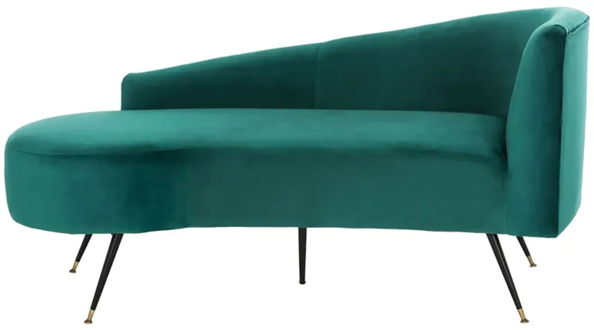 Phoebe Parisian Settee in Emerald/Black by Safavieh