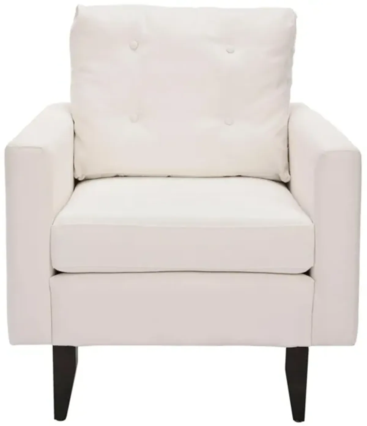 Mid Century Modern Clive Club Chair in White by Safavieh