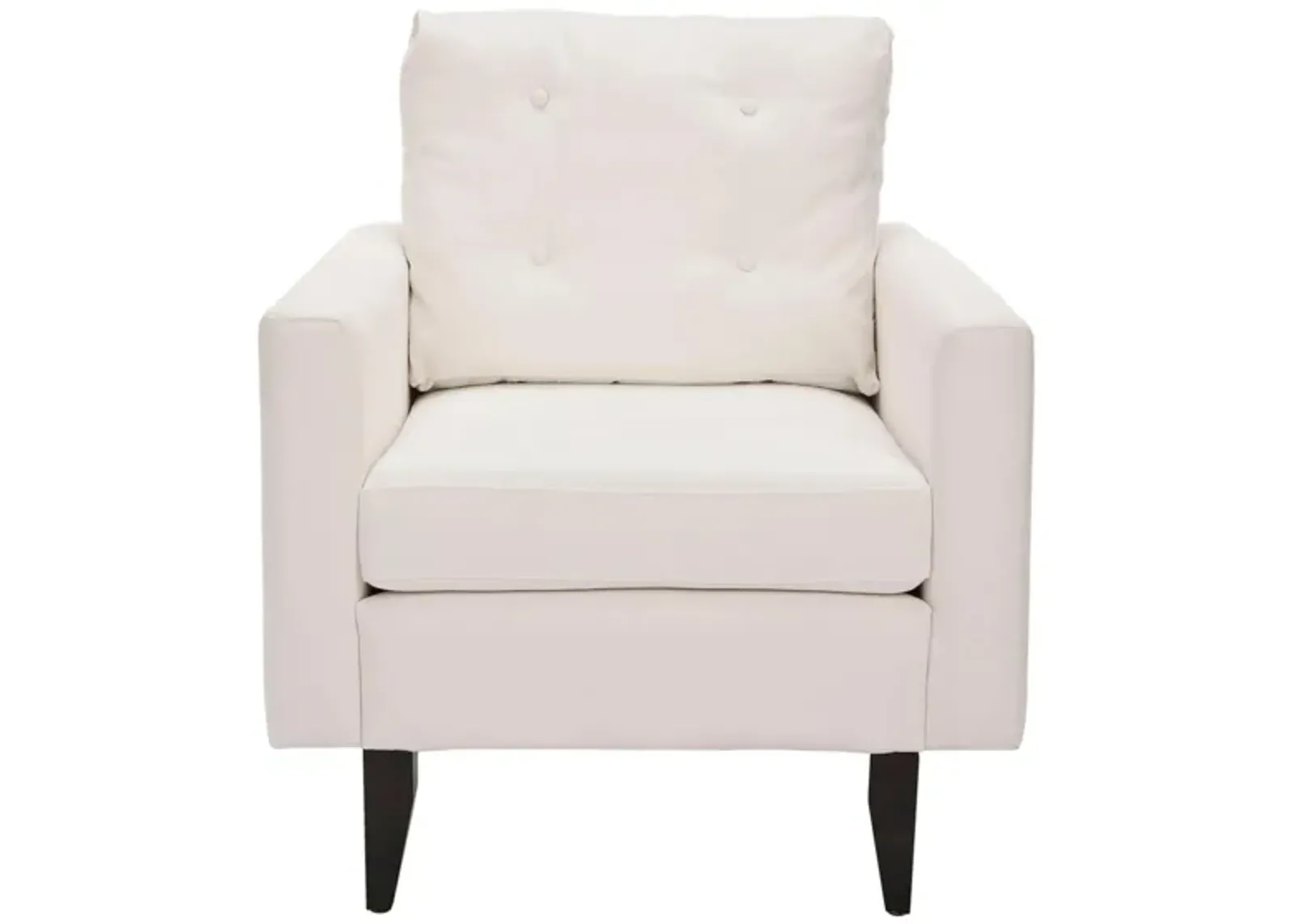 Mid Century Modern Clive Club Chair in White by Safavieh