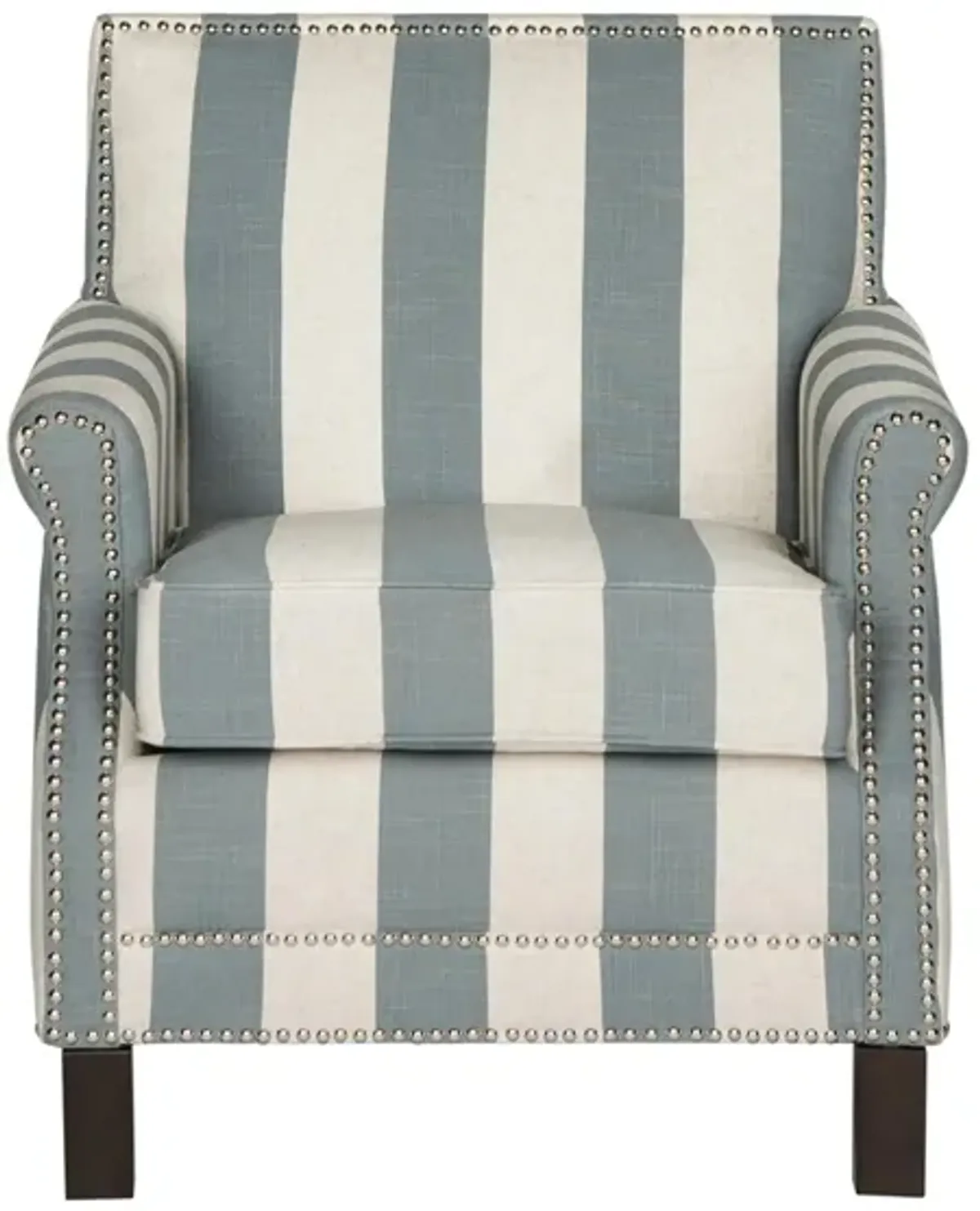 Rand Club Chair in Gray/White by Safavieh