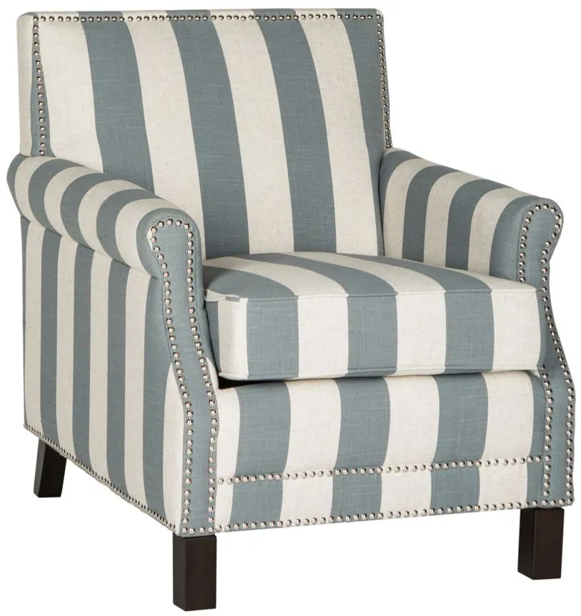 Rand Club Chair in Gray/White by Safavieh