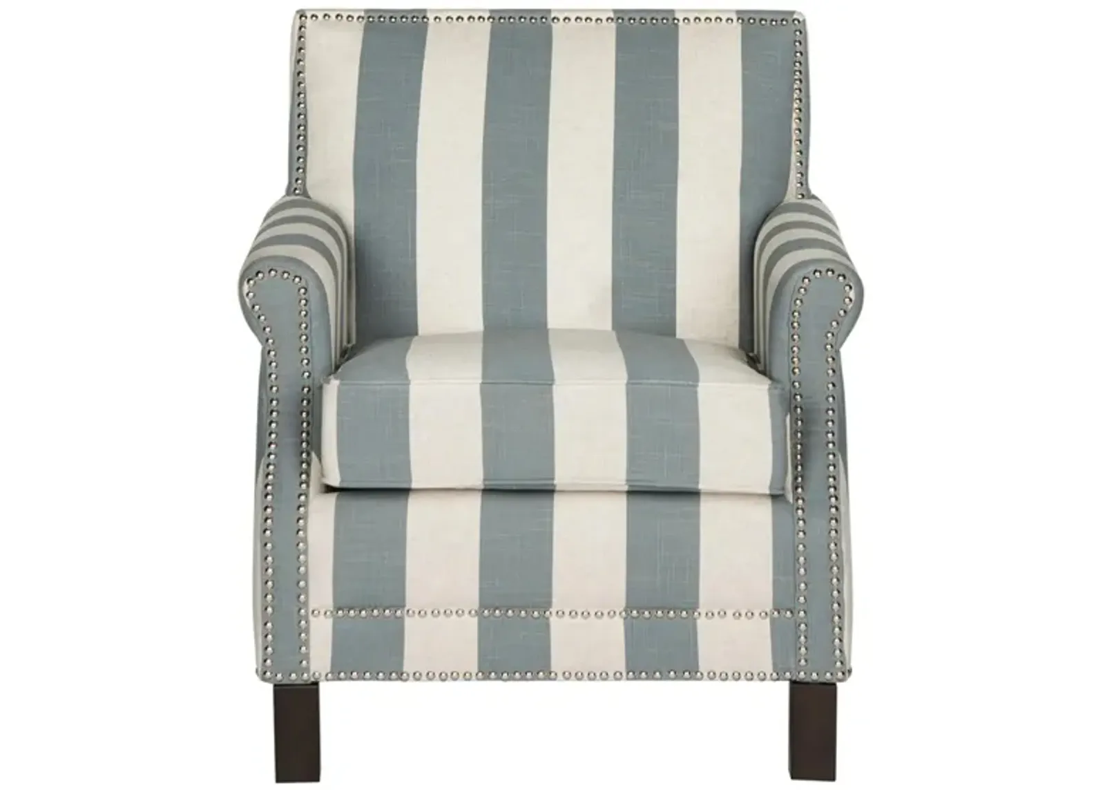 Rand Club Chair in Gray/White by Safavieh