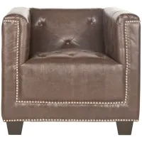 Bentley Club Chair in Antique Brown by Safavieh