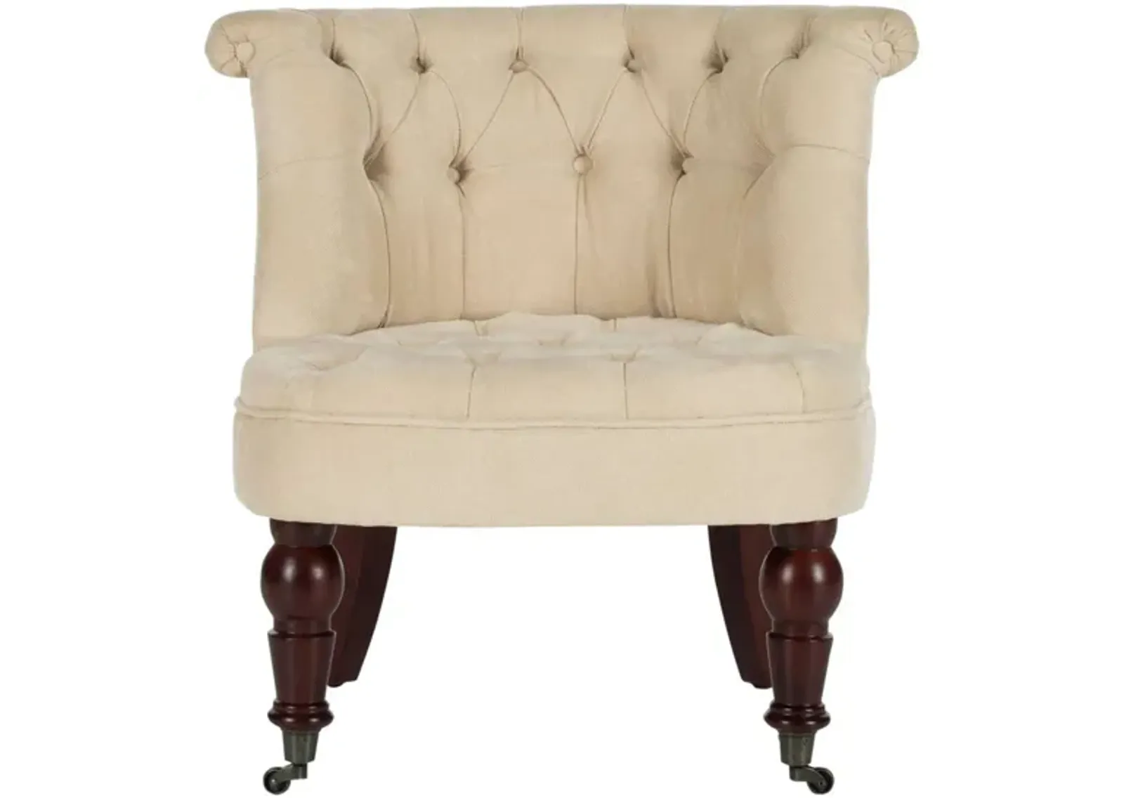 Charlotte Tufted Chair in Natural Cream by Safavieh