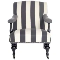 Colette Arm Chair in Charcoal/White by Safavieh
